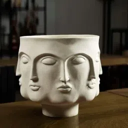 Home4U Beige Resin 32 cm Planter Pot - Set of 1-image-97