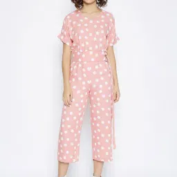 Crimsoune Club Pink & White Polka Dot Jumpsuit-picture-40