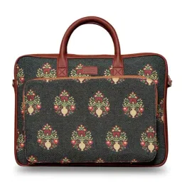 ZOUK Green Printed 15 inch Laptop Bag-81