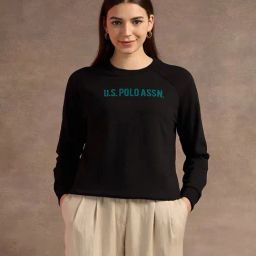 U.S. Polo Assn. Black Cotton Printed Sweatshirt-picture-5
