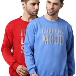 Vimal Jonney Red & Blue Regular Fit Printed Sweatshirts - Pack of 2-picture-23
