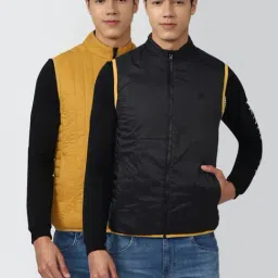 Van Heusen Sport Yellow Regular Fit Quilted Reversible Jacket-picture-25