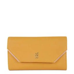 Baggit Yellow Solid Tri-Fold Wallet for Women-image-55