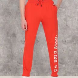 U.S. Polo Assn. Red Cotton Regular Fit Logo Printed Trackpants-picture-28
