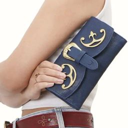 Hidesign WILD WEST  Blue Solid Medium Sling Handbag-image-24