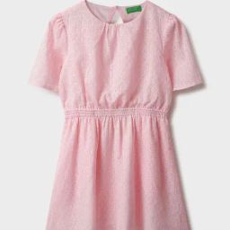 United Colors of Benetton Girls Pink Textured Dresses-image-65