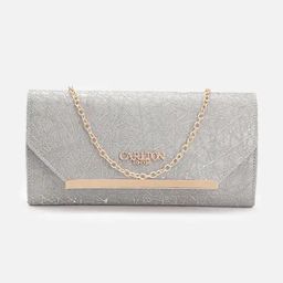 Carlton London Grey Marcellina Textured Medium Clutch-97