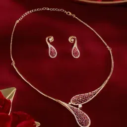 Zaveri Pearls Pink Brass Sets for Women-image-56