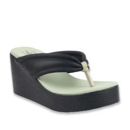 MediFeet Women's Black Thong Wedges-image-51