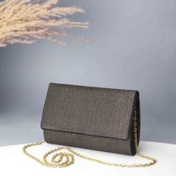 Fabindia Black Textured Clutch-36