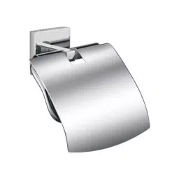 Parryware Paper Holder with Cover Sigma Series Silver Brass Chrome Finish, T5914A1-27