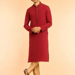 Diwas by Manyavar Men Solid Kurta with Pyjama-image-19
