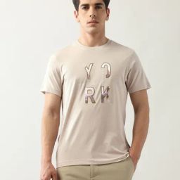 Arrow New York Beige Cotton Regular Fit Printed T-Shirt-picture-14