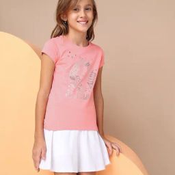 U.S. Polo Assn. Girls Pink Foil Print Regular Fit T-Shirt-image-13