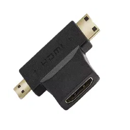 Mak World 2 in 1 Mini and Micro HDMI Male to HDMI Female Adapter Black-23