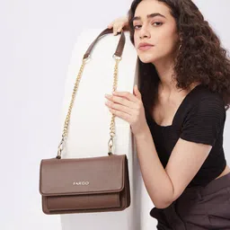 FARGO Women Solid Structured Shoulder Bag-13