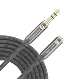 Portronics Konnect Aux 8 Nylon Jacket AUX Cable 2 m Length Grey, POR 1705-40