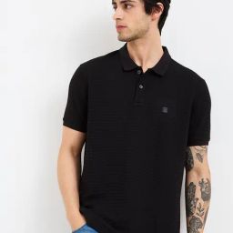 Spykar Men Black Slim Fit Solid Half Sleeve Casual T-Shirt-image-26