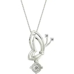 EMORI 18k (750) White Gold Artistic Diamond Pendant-image-90
