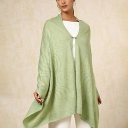 Soch Green Acrylic Zari Shawl-picture-36