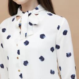 Code By Lifestyle White Regular Fit Printed Top image 5