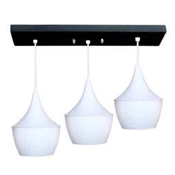 KINIS White & Black Abstract Shaped Quirky Aluminium Ceiling Lamp-14