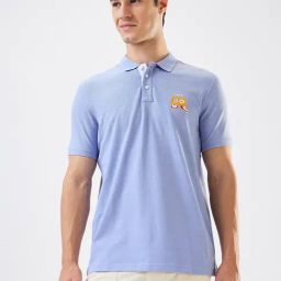 Spykar Men Blue Slim Fit Solid Half Sleeve Casual T-Shirt-image-16