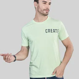 BE POSITIVE Men Typography Printed Round Neck T-shirt-image-73