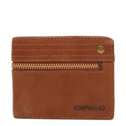 KOMPANERO Mason Tan Solid Bi-Fold Wallet-picture-13