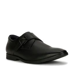 Hush Puppies by Bata Men's AARON E 23 Black Monk Shoes-image-48