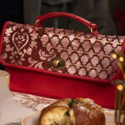 Art N Vintage Luminosa Red Leather Embellished Small Sling Handbag-picture-15