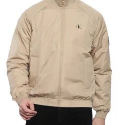 Calvin Klein Beige Regular Fit Bomber Jacket-image-64