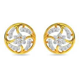 Kisna Diamond & Gold Jewellery 18k (750) Gold Amalia Diamond Earring-picture-6