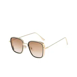 AUGEN Unisex UV Protected Lens Square Sunglasses VI-SG-KS1-Gold-Brown-picture-9