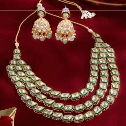 Zaveri Pearls Green Alloy Sets for Women-image-89