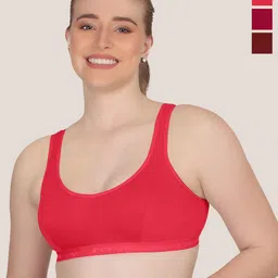 POOJA RAGENEE Women Pack Of 3 Solid Non Padded Full Coverage Workout Bra-picture-16