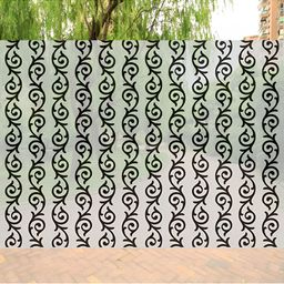 INDIAN ROYALS Black Floral Printed Self-Adhesive & Durable Window Sticker-image-62