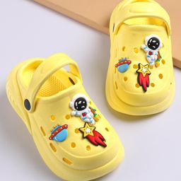 Cute Walk by Babyhug Slip on Clogs with Space Applique -Yellow-picture-42