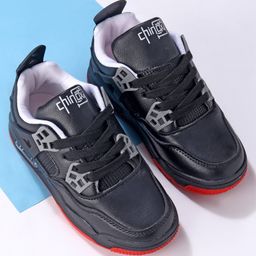 Oh! Pair Sneaker with Lace Up Closure -  Black-image-78