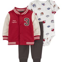 Carter's Full Sleeves Baby 3-Piece Little Jacket Set - Red-image-10