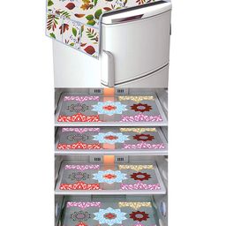 Dakshya Industries Fridge Top Cover and Fridge Mat Combo Set of 5-picture-41