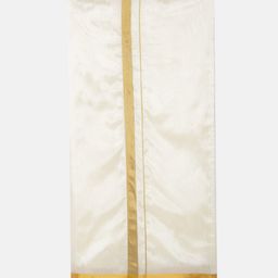 THANGAMAGAN Cotton Dhoti - Ivory-image-116