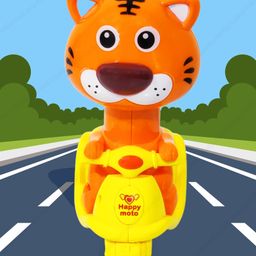 Bunie Press and Go Tiger with Scooter Toy  Multicolor-13