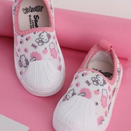 Kidsville Hello Kitty Featuring Kitty Printed Slip On Shoes - Pink-image-24