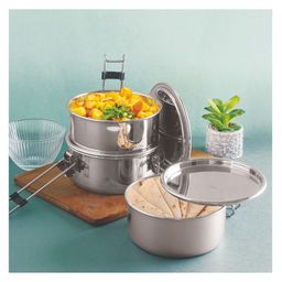 PDDFalcon Stainless Steel Leak Proof 3 Tier Tiffin Lunch Box comes with 1650 ml Capacity, Air-Tight Lid.-picture-17