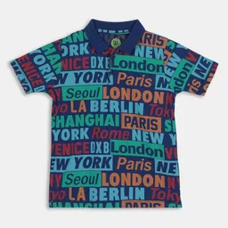YK Boys Printed Polo Collar Applique T-shirt-picture-24