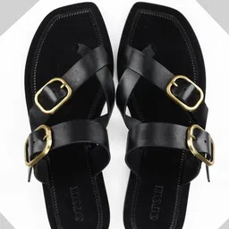 Oroh Women One Square Toe Flats with Buckles-picture-5