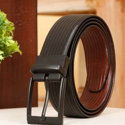 Teakwood Leathers Men Textured Leather Reversible Belt-image-17