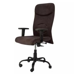 zidle Titan Adjustable Revolving Arm Office Chair Synthetic Fiber & Foam 83.82x66 cm Brown for Study & Home Office-14