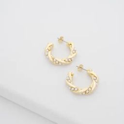 Ted Baker Twisted Pearl Hoop Earrings-21